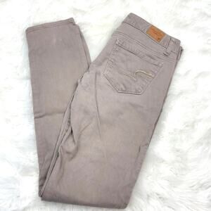 2/$30 American Eagle Outfitters 0 Womens Taupe Skinny Denim Jeans